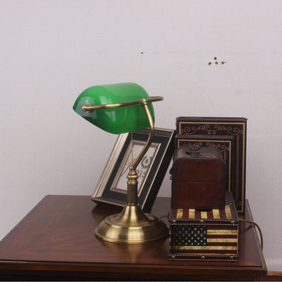Office Green Glass Table Lamp Homestay Lamp