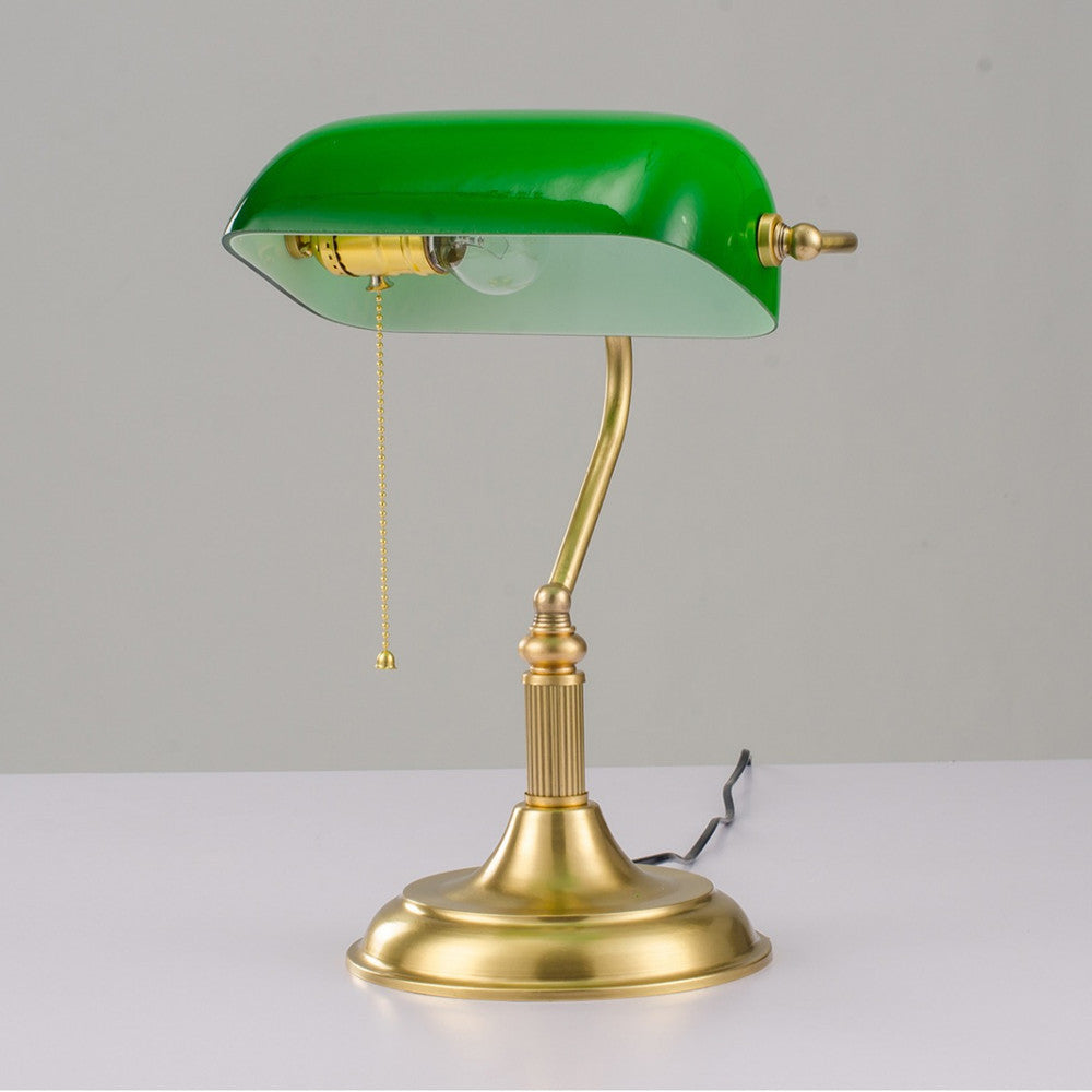 Office Green Glass Table Lamp Homestay Lamp