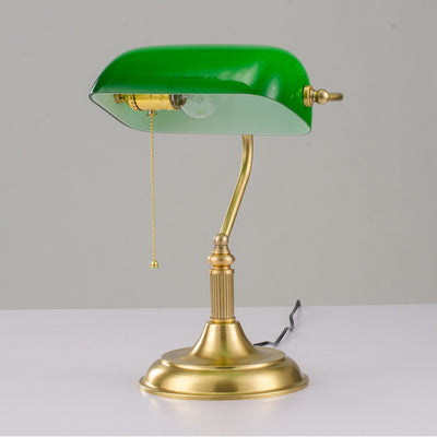 Office Green Glass Table Lamp Homestay Lamp