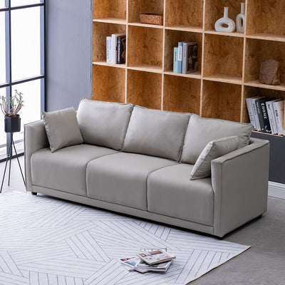 Household Fashion Simple Solid Color PU Sofa