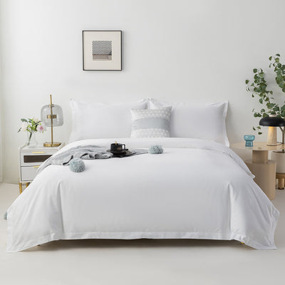 Hotel Cloth Product Bed Pure White Four-piece Set Bed Sheet