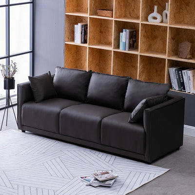 Household Fashion Simple Solid Color PU Sofa