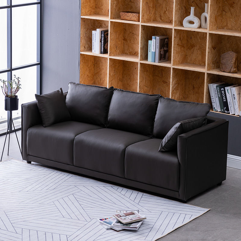 Household Fashion Simple Solid Color PU Sofa