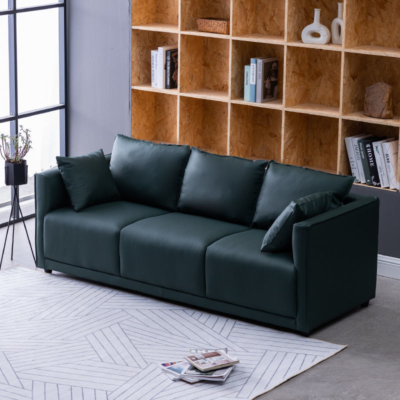 Household Fashion Simple Solid Color PU Sofa