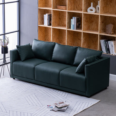 Household Fashion Simple Solid Color PU Sofa