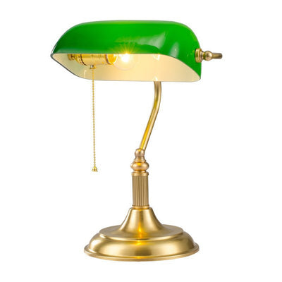 Office Green Glass Table Lamp Homestay Lamp