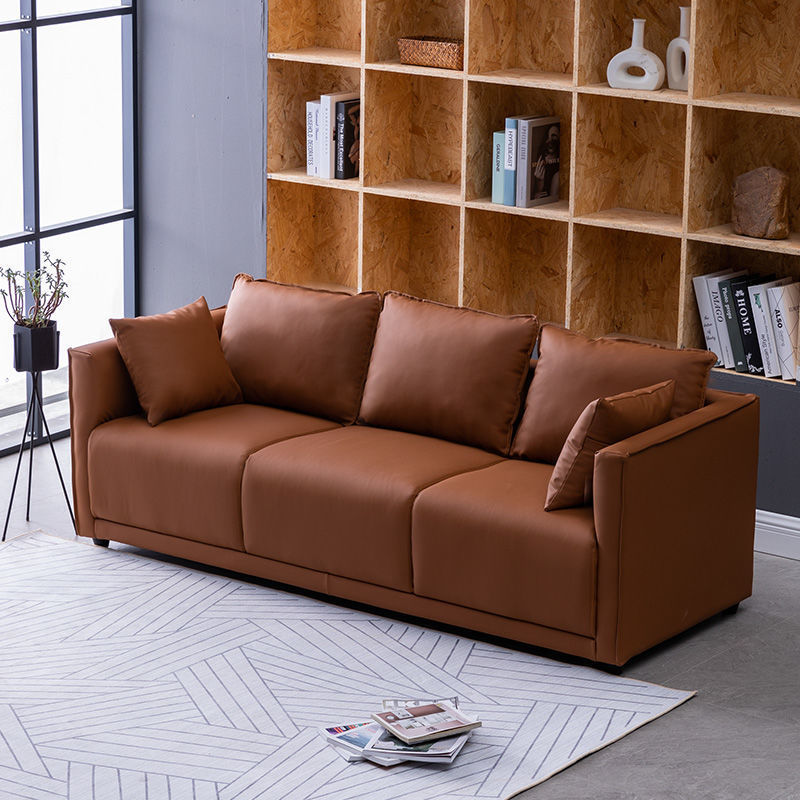 Household Fashion Simple Solid Color PU Sofa