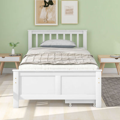 Pine Frame Bed With Drawers